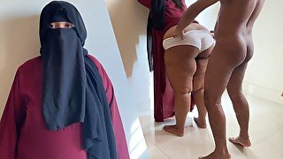 Fucking a Beautiful Maid with big ass in Saudi Arabia when she cleaning Bed Room - Ass Fuck & Cum