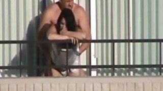 Couple Fucks On Hotel Balcony