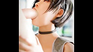 Ada Wong Blowjob Resident Evil animation 3d with Sound