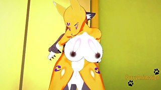 Digimon Hentai - Taomon & Grey Fox Hard Sex Full