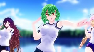 Touhou MMD Yuuka/Yukari/Hiziri Super☆Affection