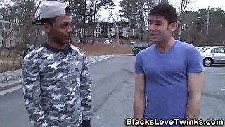 Hunk ass rides black cock