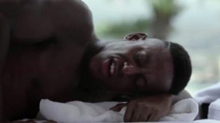 Muscled black men outdoor anal sex