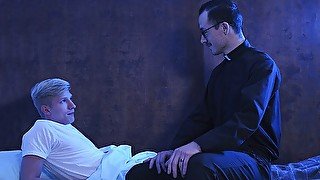 Cute Blonde Boy Jace Madden Submits His Virgin Asshole To Perv Priest At Midnight - YesFather