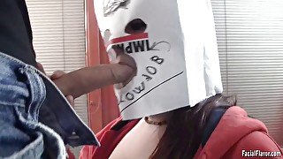 Paperbag cumshot