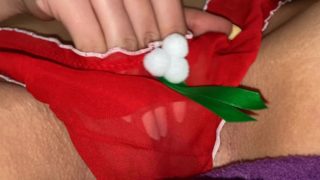 Masturbating in My Christmas Panties