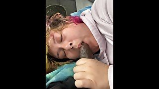 BBW Slut Daphne Sucking Dick On The Bus! 😈♠️