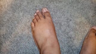 FOOT FETISH - Worship my big black size 14