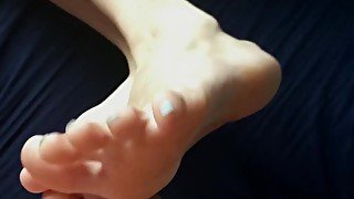 Sexy Sockjob & Footjob With Precum And Huge Cumshot