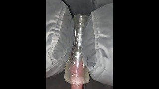 Solo male masturbation fleshlight fuck with big cock - tight pussy creampie.