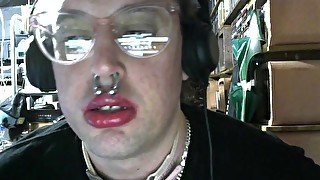 super puffy lips glass shot trick dick sucking lips