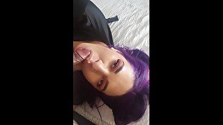 Amazing blowjob from sexy latina demon