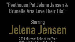 Penthouse Pet Jelena Jensen &amp; Brunette Aria Love Their Tits!