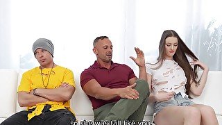 Son's GF is tall and leggy so he must fuck her silly