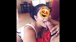 Sexy Latina giving hood head