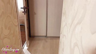 Stepsister Blowjob And Hard Doggy Sex In The Bathroom - Peeping