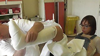 Bandage is not enough and a cast is applied for her hurt ankle