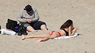 Butt on Beach in Bikini