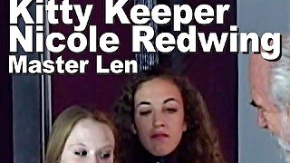 Kitty Keeper with Nicole Redwing & Master Len BDSM Bound Whipped Climaxed