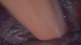 Horny babe fucks her pussy and squirts