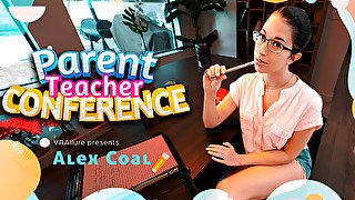 Alex Coal - Parent Teacher Conference - Cute Young Teacher Solo Masturbation With Toys