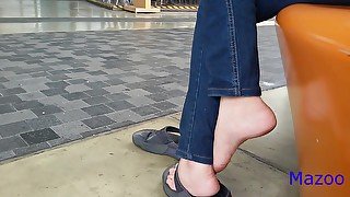 Asian Jeans Feet