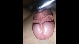 Milking With vibrator and balls stretcher on