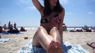 Awesome Outdoor Sex In A Public Beach With Sarah