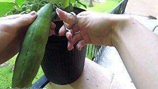 100% Organic Homegrown Masturbation on the Patio