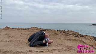 Contortionist Bends Outdoor At The Lake - Watch4Fetish