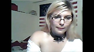 Blonde amateur white cutie flashes her small tits