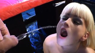 Blonde whore piss soaked