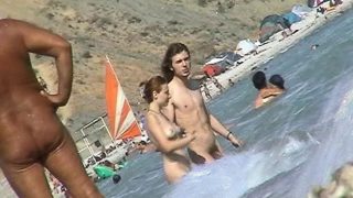 Voyeur on public beach sex