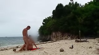 Hot sex on a hidden beach of small island!!!