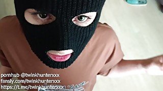 Russian daddy throatfucks cute femboy