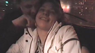 Girl willingly fucks man in taxi on the