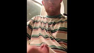 Irish Dick Jacking off in the Bathroom