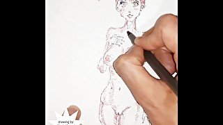 Hentai manga drawing