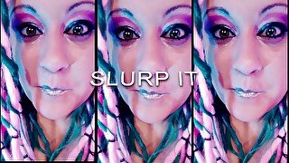 Wank and slurp with goddess lana cei looper for dumb dumb heads