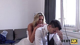 Hot blonde MILF gets debt-free wedding night with rough doggystyle pounding in 4K POV