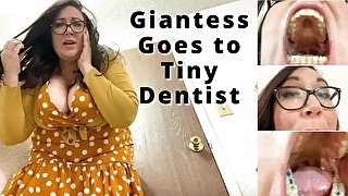 Giantess Visits Tiny Dentist Mouth Exploration and Vore