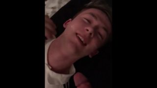 Twink gets cum facial