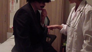 Young russian doctor exams and fucks a stranger