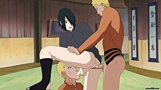 NARUTO Y SASUKE TRIO YAOI GAY ANIME GAY HENTAI GAY