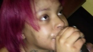 Hot Cutie Ebony Handjob And Blowjob