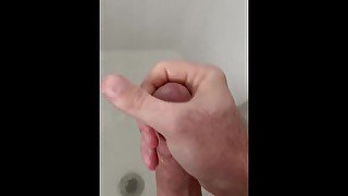 Shower solo with a big cum finish