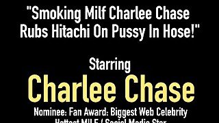 Smoking Milf Charlee Chase Rubs Hitachi On Pussy In Hose!