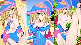 【エロゲーコイカツ！】遊戯王 ブラックマジシャンガール 3DCG巨乳アニメ動画[Hentai Game Koikatsu! YuGiOh! Dark Magician Girl]