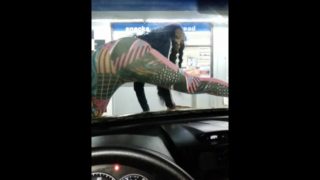 Sexy Black chic Twerks on My hood in ATL~