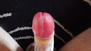 4K  Colored Orgasm  Painted Penis  Handjob  Cum